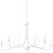 Passion 5 Light 50.5 inch Gesso White and Painted Gesso White Chandelier Ceiling Light
