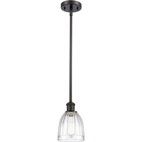 Ballston Brookfield LED 5.75 inch Oil Rubbed Bronze Pendant Ceiling Light in Clear Glass, Ballston