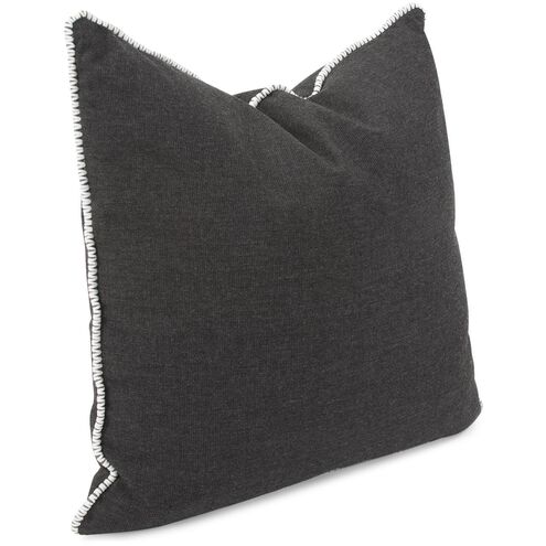 Seascape 20 inch Charcoal Outdoor Pillow