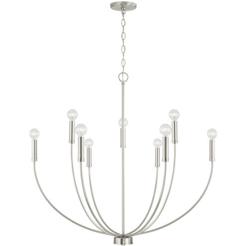 HomePlace by Capital Lighting Ansley 9 Light 35.25 inch Brushed Nickel Chandelier Ceiling Light 452191BN - Open Box