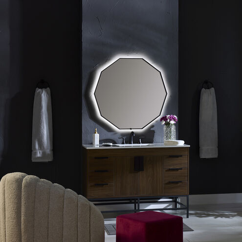 Deca 30 X 30 inch Black LED Lighted Mirror, Vanita by Oxygen