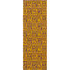 Frontier 96 X 30 inch Dark Brown, Saffron Rug