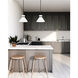 Alora Mood Halston 1 Light 8 inch Matte Black Pendant Ceiling Light