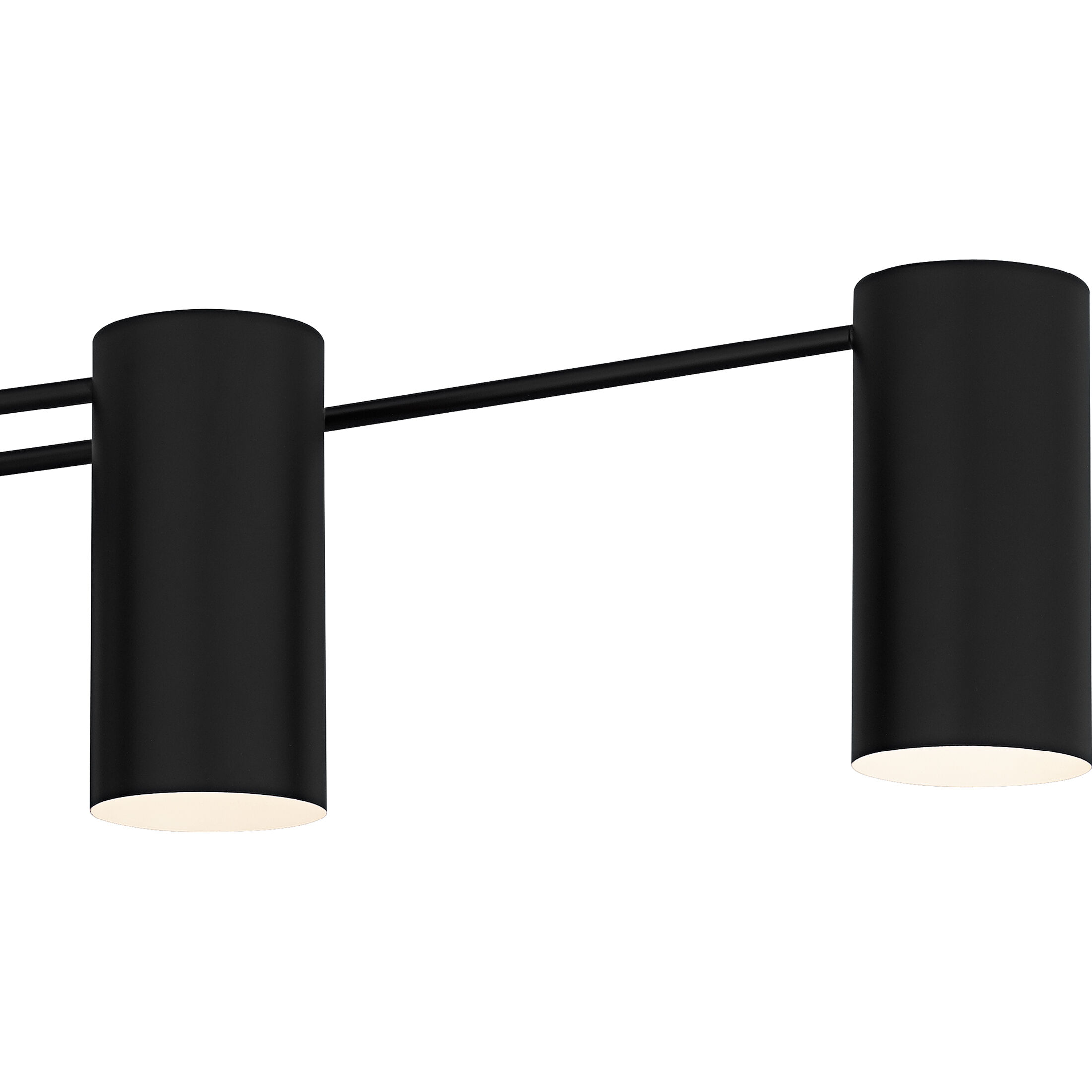 Foreland 6 Light 50 inch Matte Black Linear Chandelier Ceiling Light, Large
