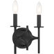 Muncie 2 Light Coal Wall Sconce Wall Light