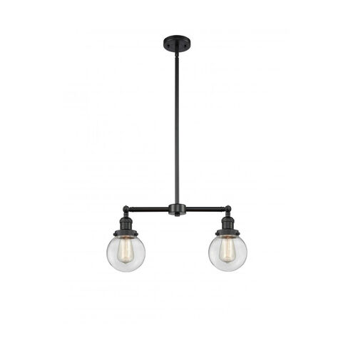 Franklin Restoration Beacon LED 23 inch Matte Black Chandelier Ceiling Light in Clear Glass, Franklin Restoration