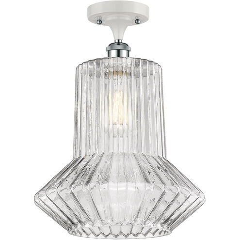 Ballston Springwater LED 12 inch White and Polished Chrome Semi-Flush Mount Ceiling Light, Ballston