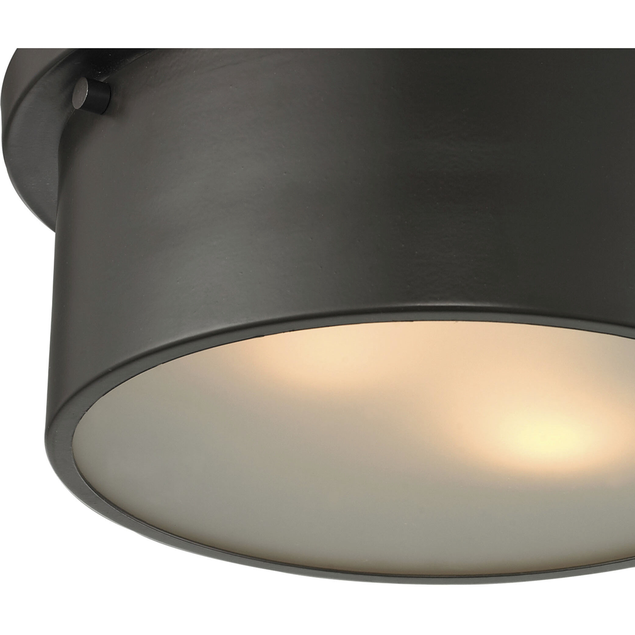 Simpson 2 Light 10 inch Oil Rubbed Bronze Flush Mount Ceiling Light