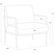 Lathan Charcoal Black Leather Lounge Chair