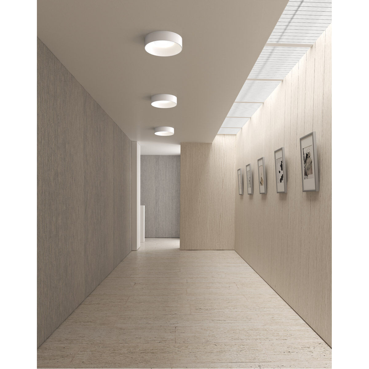 Ilios LED 14 inch Satin White Surface Mount Ceiling Light