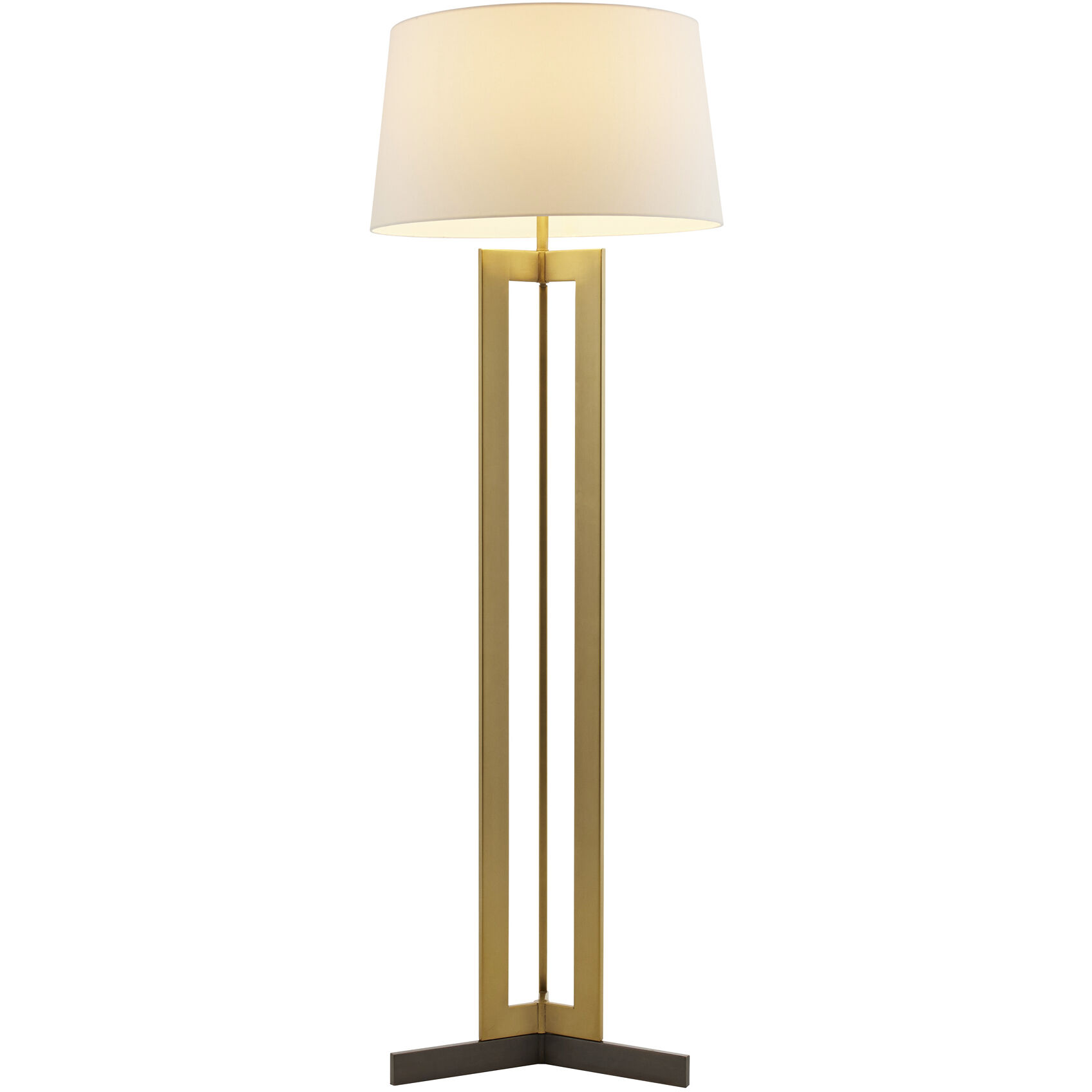 Newman 65.5 inch 150 watt Antique Brass Floor Lamp Portable Light