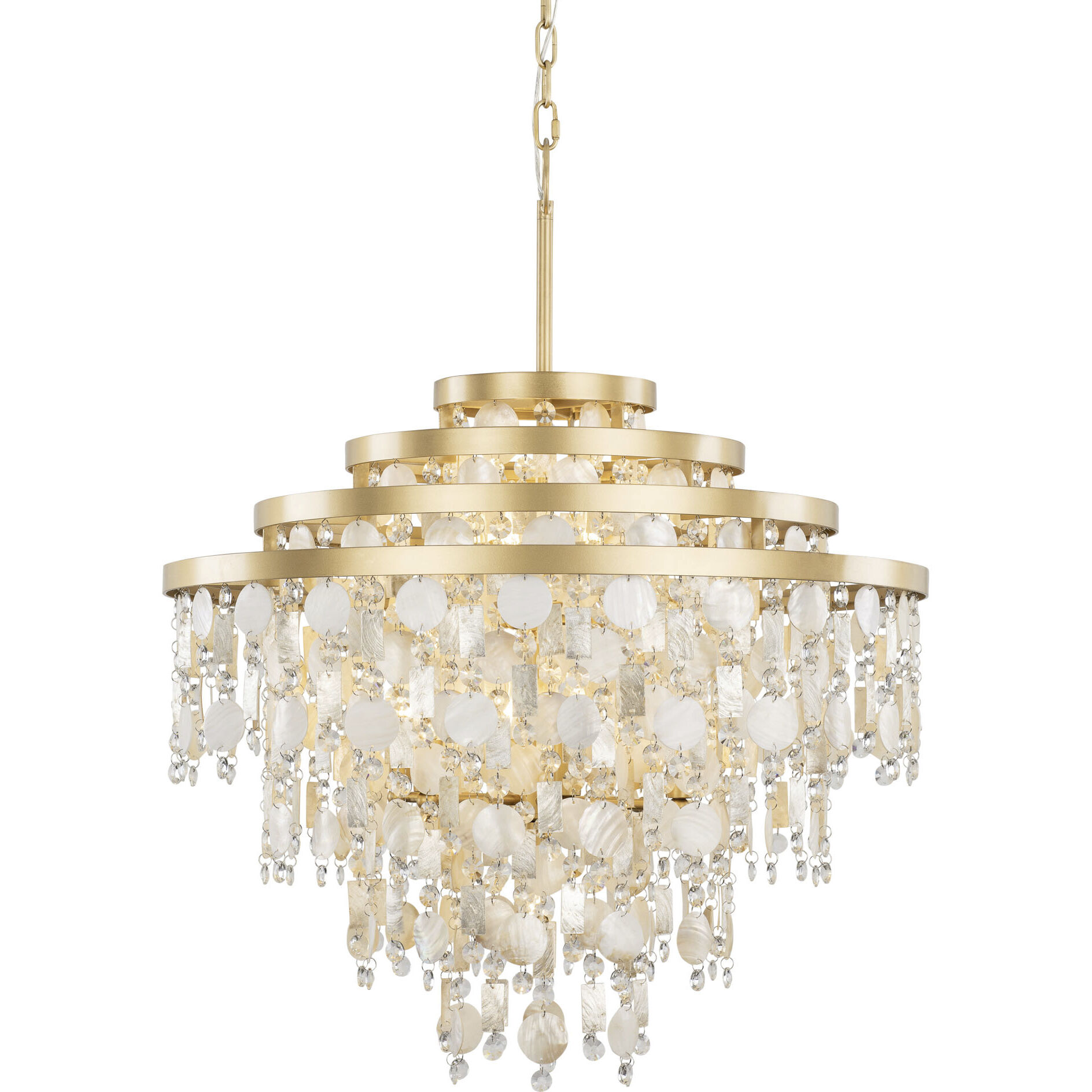 Kalani 10 Light 28 inch French Gold Chandelier Ceiling Light, Smithsonian Collaboration