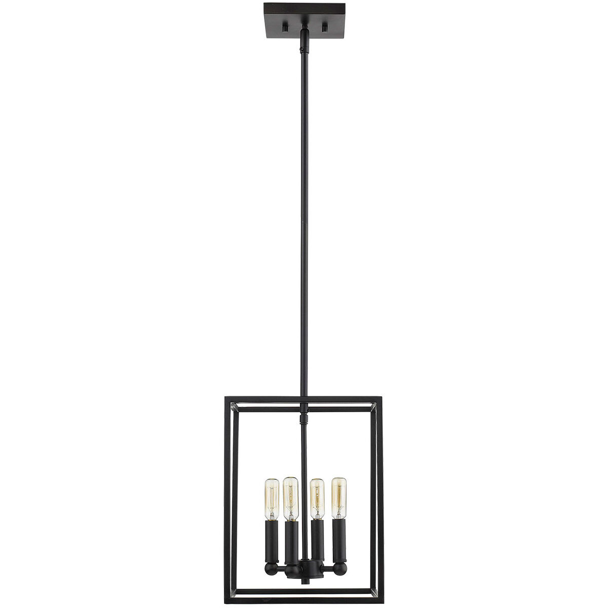 Cobar 4 Light 10 inch Matte Black Pendant Ceiling Light