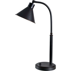 Rivet 10 inch 60.00 watt Oil Rubbed Bronze Desk Lamp Portable Light