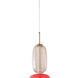 Canada LED 6 inch White / Grey / Red LED Pendant Ceiling Light