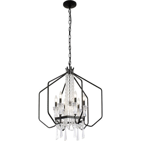 Barcelona 7 Light 26 inch Onyx and Clear Pendant Ceiling Light