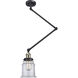 Canton 30 inch 60.00 watt Black Antique Brass Swing Arm Wall Light, Franklin Restoration