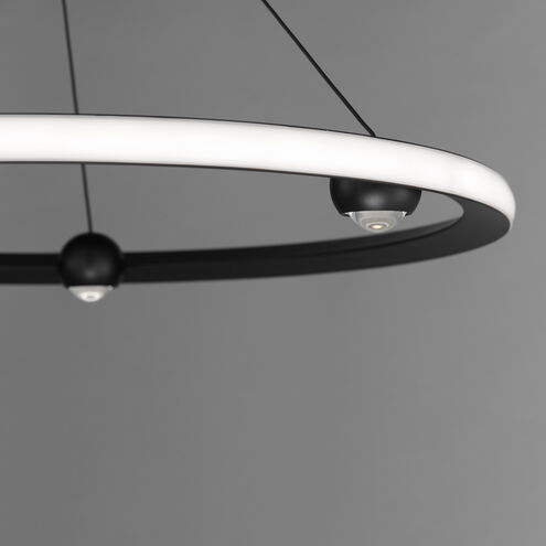 Nodes LED 32 inch Black Ring Pendant Ceiling Light