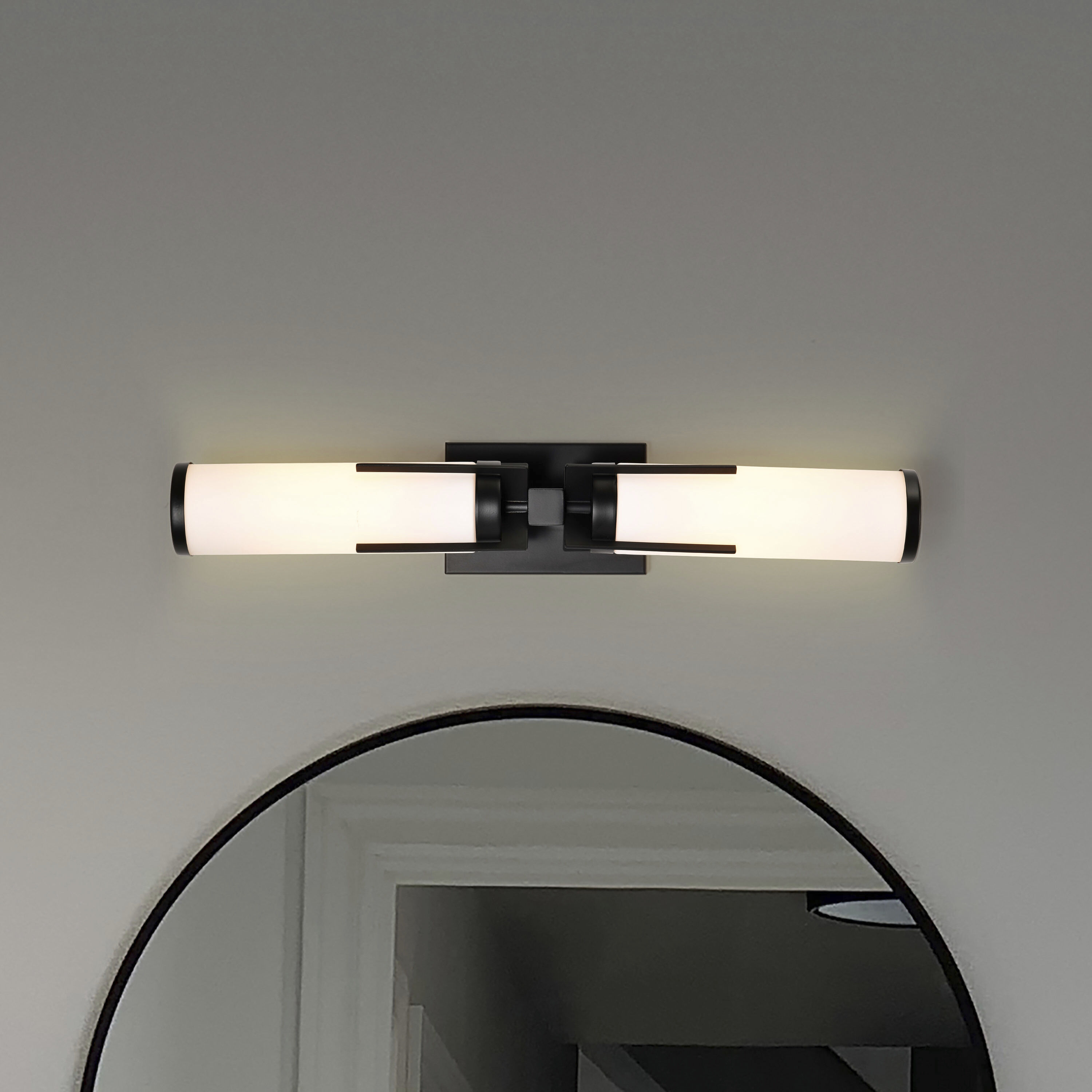 Roselle 2 Light 24 inch Matte Black Vanity Light Wall Light