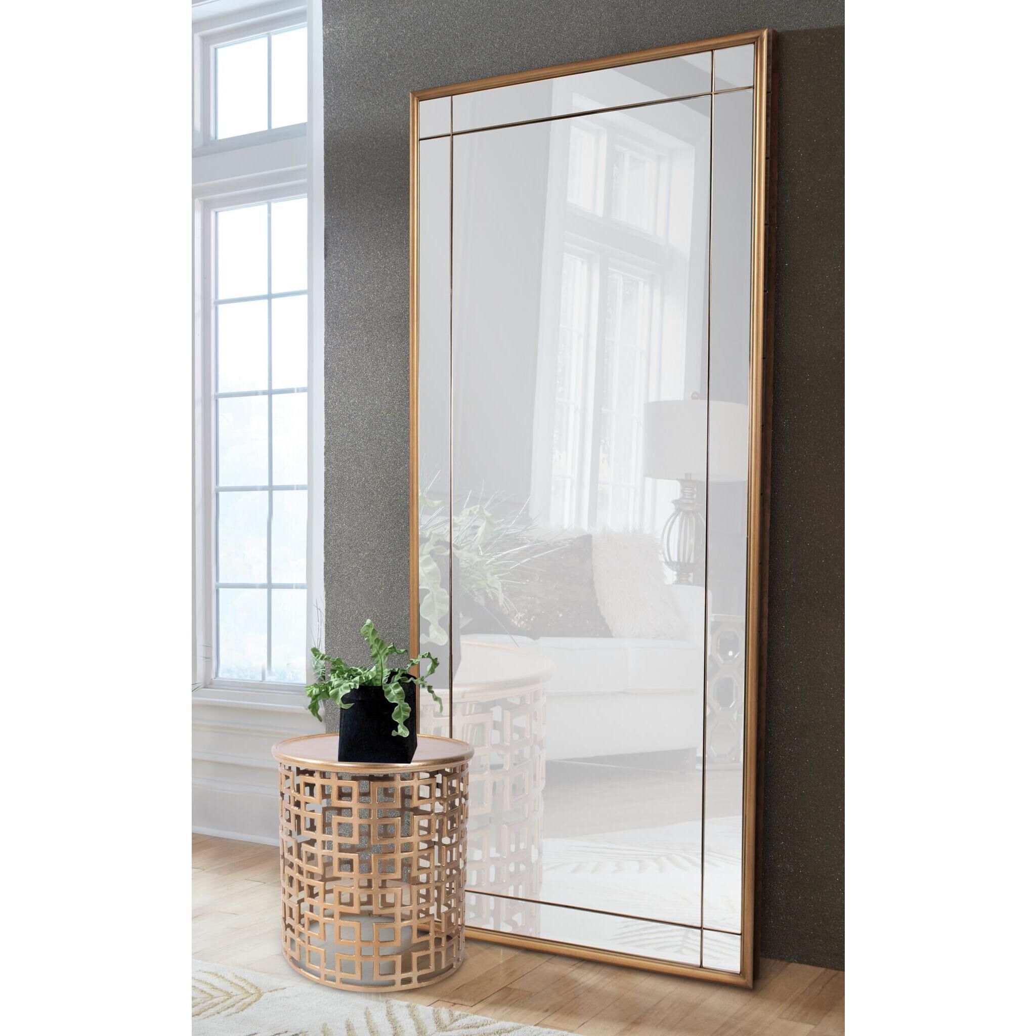 Chiverny 70 X 30 inch Antique Brass French Panel Mirror