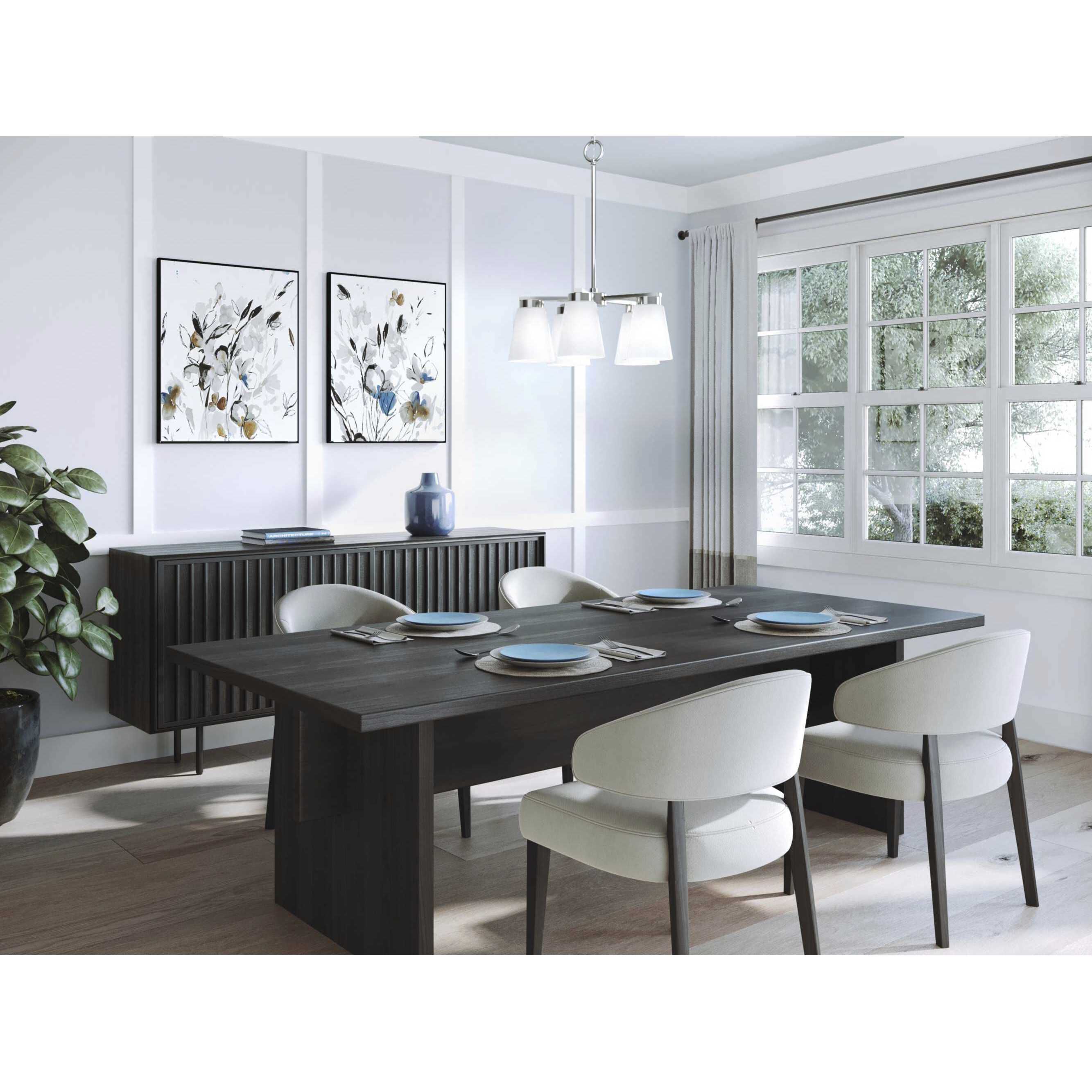 Tanner 5 Light 20.5 inch Brushed Nickel Chandelier Ceiling Light