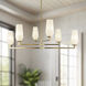Alora Mood Krysta 6 Light 35.13 inch Brushed Gold Chandelier Ceiling Light