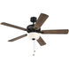 Gallant 52 inch Matte Black with Reversible Matte Black/Sepia Brown Blades Indoor/Covered Outdoor Ceiling Fan