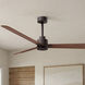 Atlas Alessandra 56 inch Textured Bronze with Walnut Tone Blades Ceiling Fan