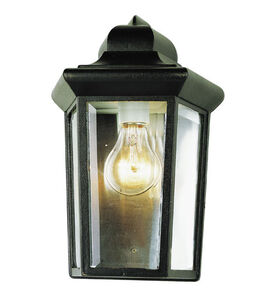Signature 1 Light 12 inch Swedish Iron Outdoor Pocket Lantern in Clear Glass Beveled - Open Bottom