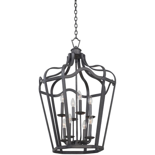 Livingston 8 Light 22 inch Charcoal Hanging Lantern Ceiling Light