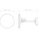 Mascali LED 11.26 inch Matte Brushed Brass Bathroom Magnifying Mirror Wall Light