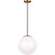 Abington LED 12 inch Satin Brass Pendant Ceiling Light
