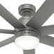 Brazos 52 inch Matte Silver Outdoor Ceiling Fan