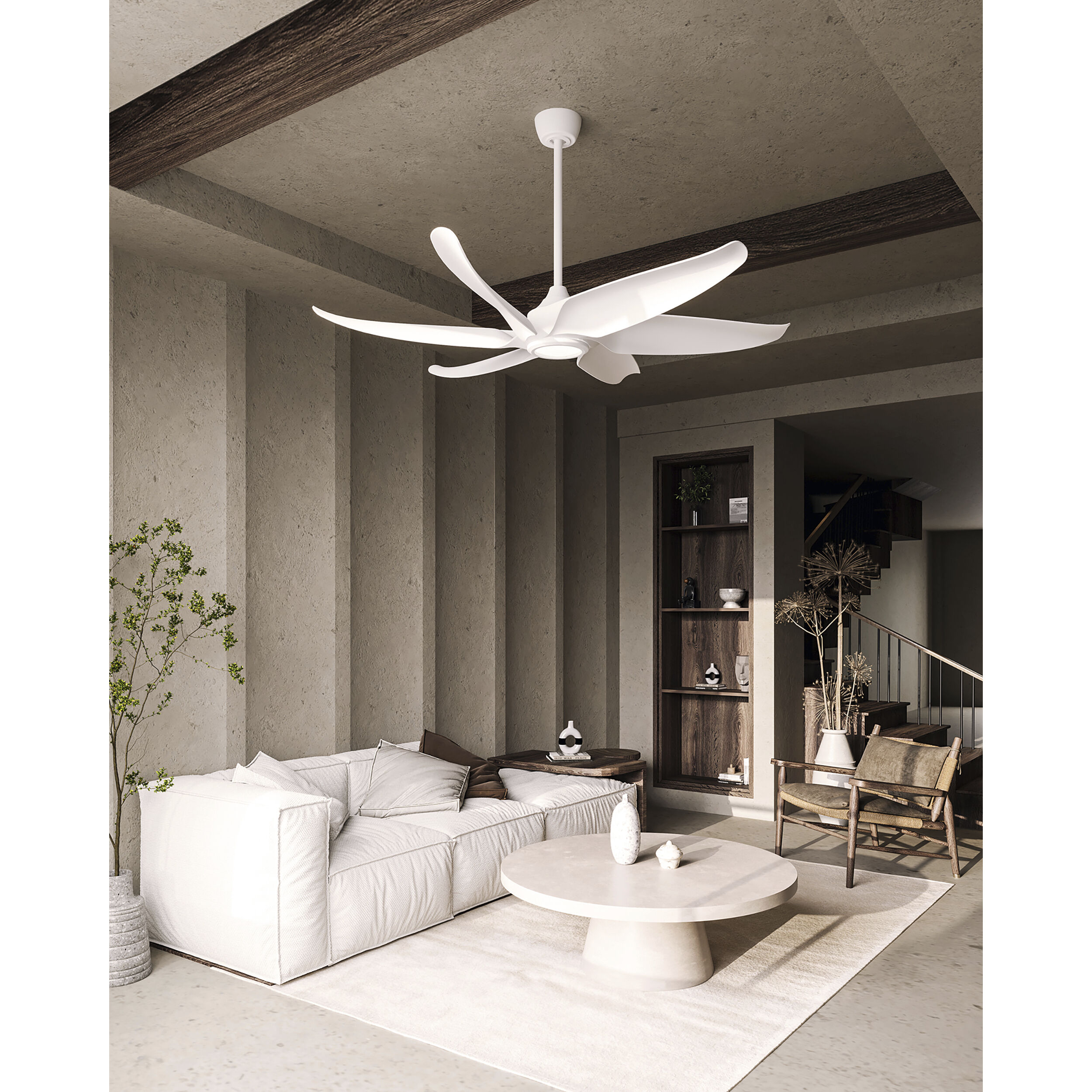 Coronado 59.63 inch Matte White Ceiling Fan