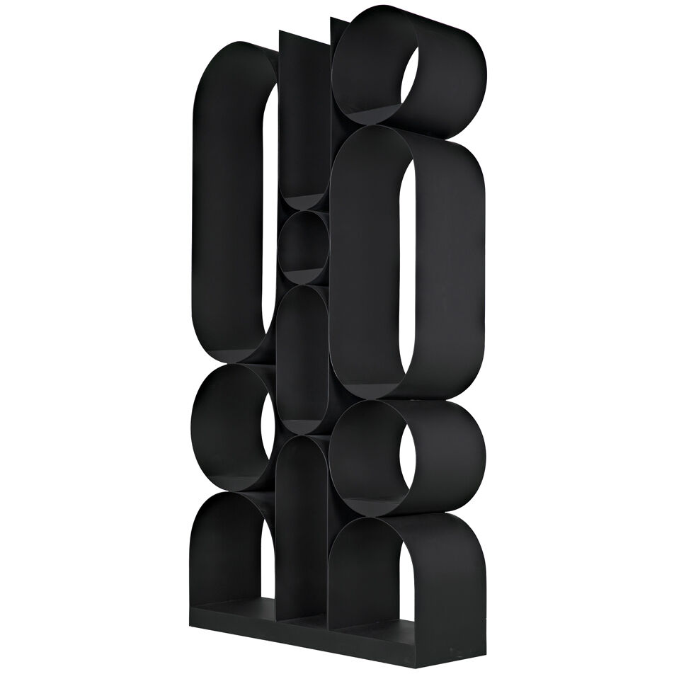 Letty Matte Black Bookcase