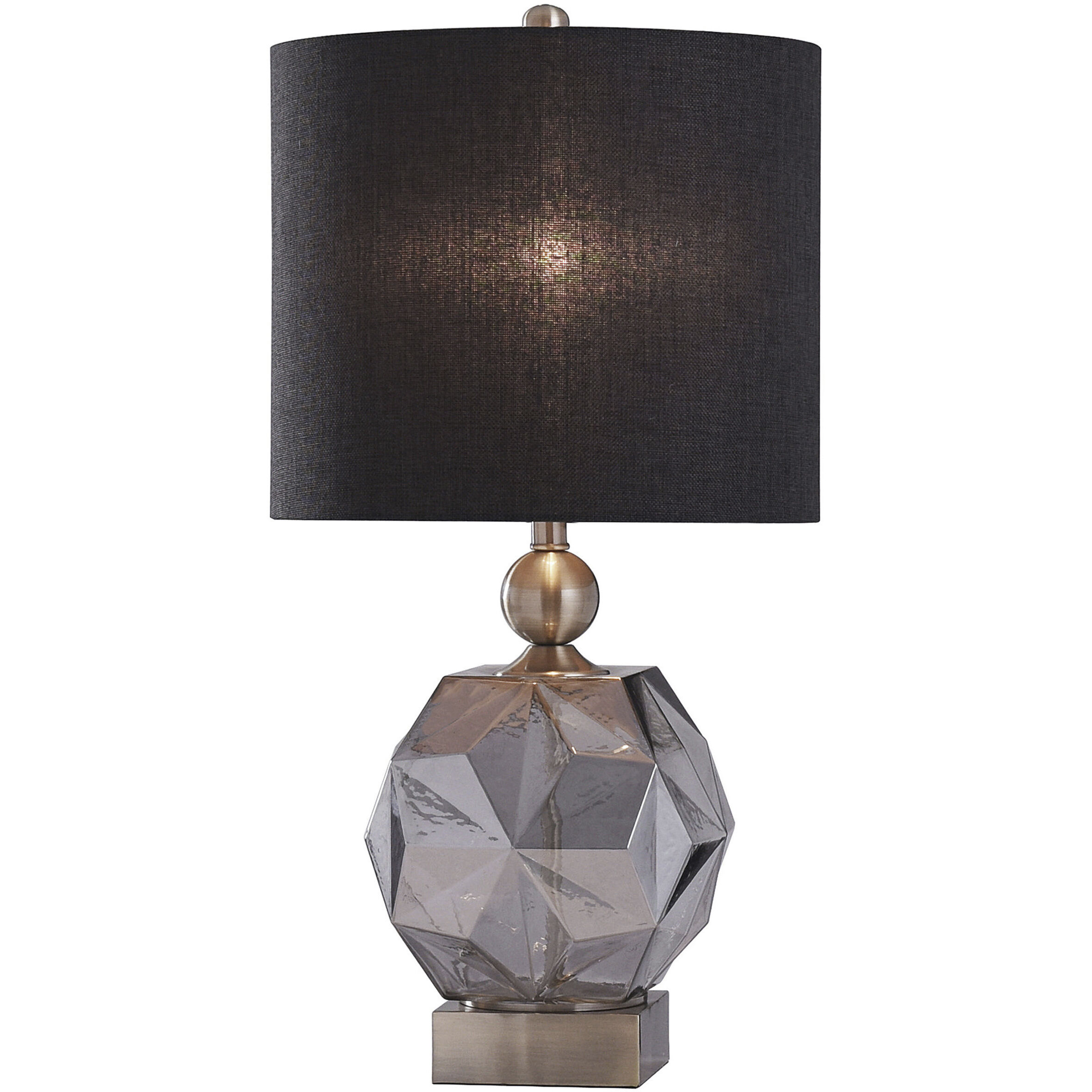 Richmond 30 inch 150.00 watt Gray Smoked and Brushed Brass with Black Table Lamp Portable Light
