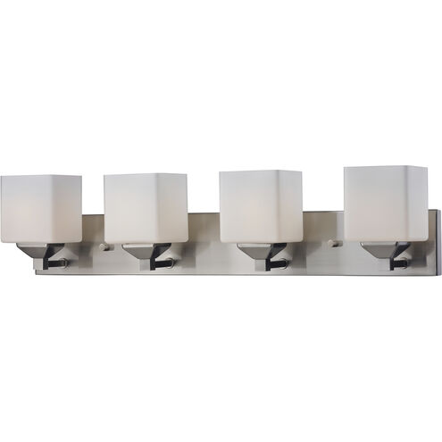 Quube 4 Light 30 inch Brushed Nickel Vanity Wall Light