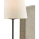Oldknow 16 inch 25 watt Polished Concrete and Aged Steel Bookcase Lamp Portable Light
