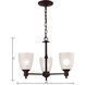 Jackson 3 Light 20 inch Oil Rubbed Bronze Chandelier Ceiling Light