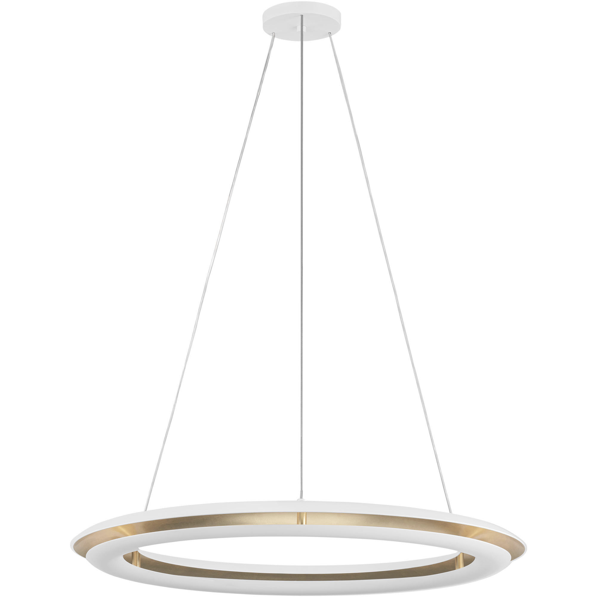 C&M by Chapman & Myers Cielo LED 30 inch Matte White Chandelier Ceiling Light