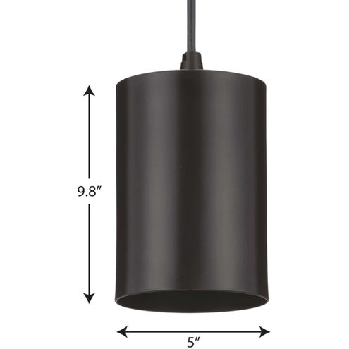 CYL RNDS 1 Light 5 inch Antique Bronze Outdoor Pendant