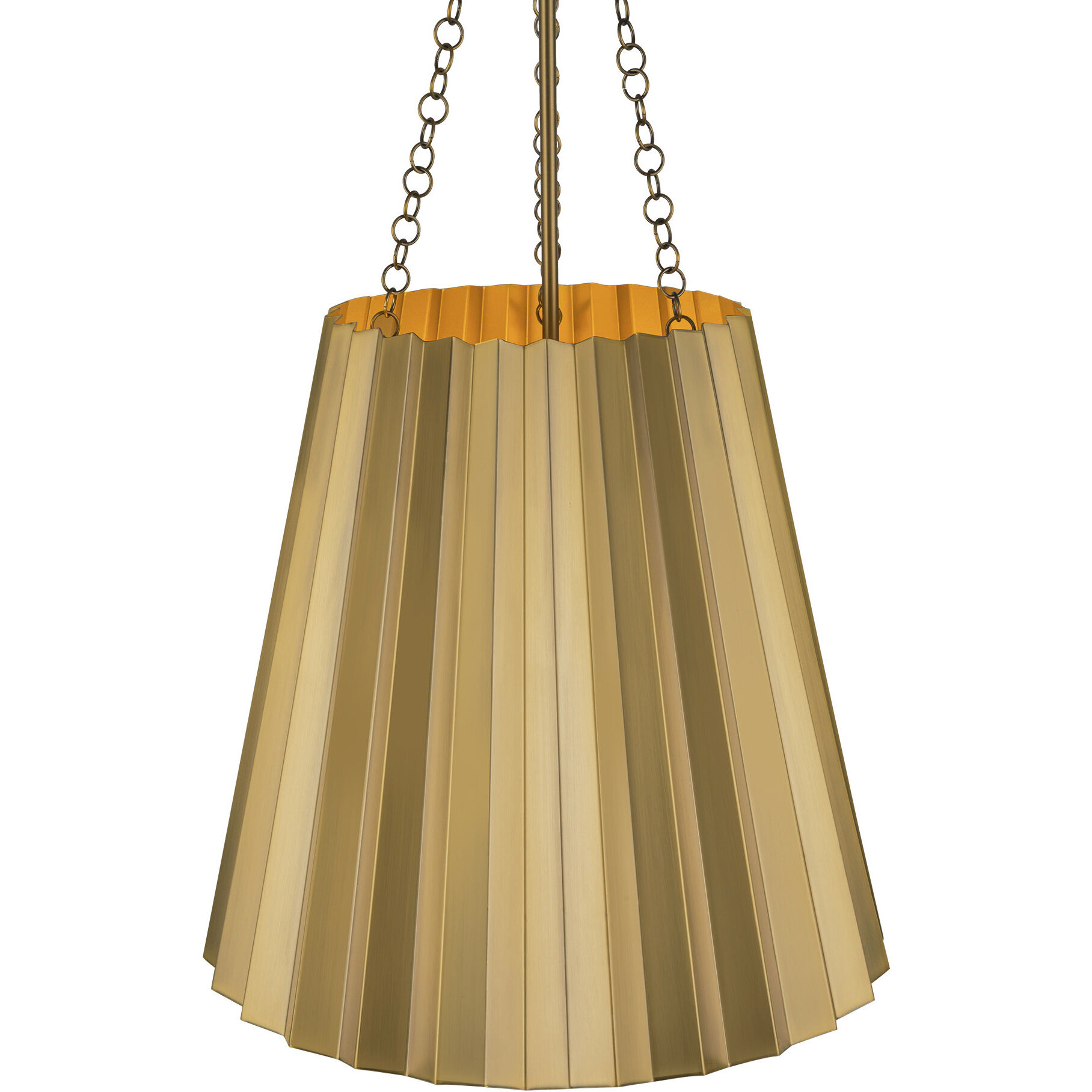 Alora Mood Plisse Pendant Ceiling Light in Aged Gold