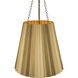 Alora Mood Plisse Pendant Ceiling Light in Aged Gold