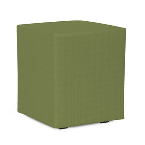 Universal 20 inch Seascape Moss Outdoor Cube Ottoman with Slipcover