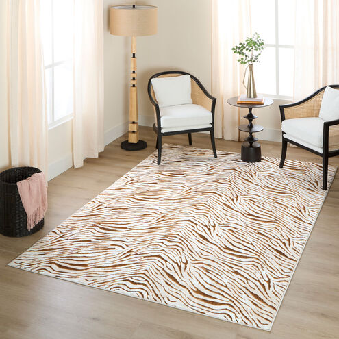Melet 90 X 63 inch Gold Rug in 5 x 7