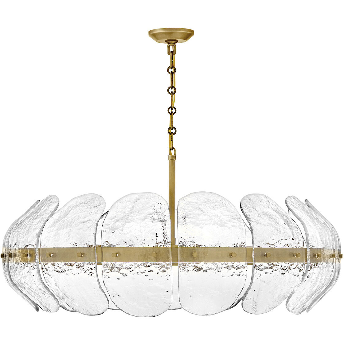 Lillia 6 Light 36.25 inch Heritage Brass Chandelier Ceiling Light
