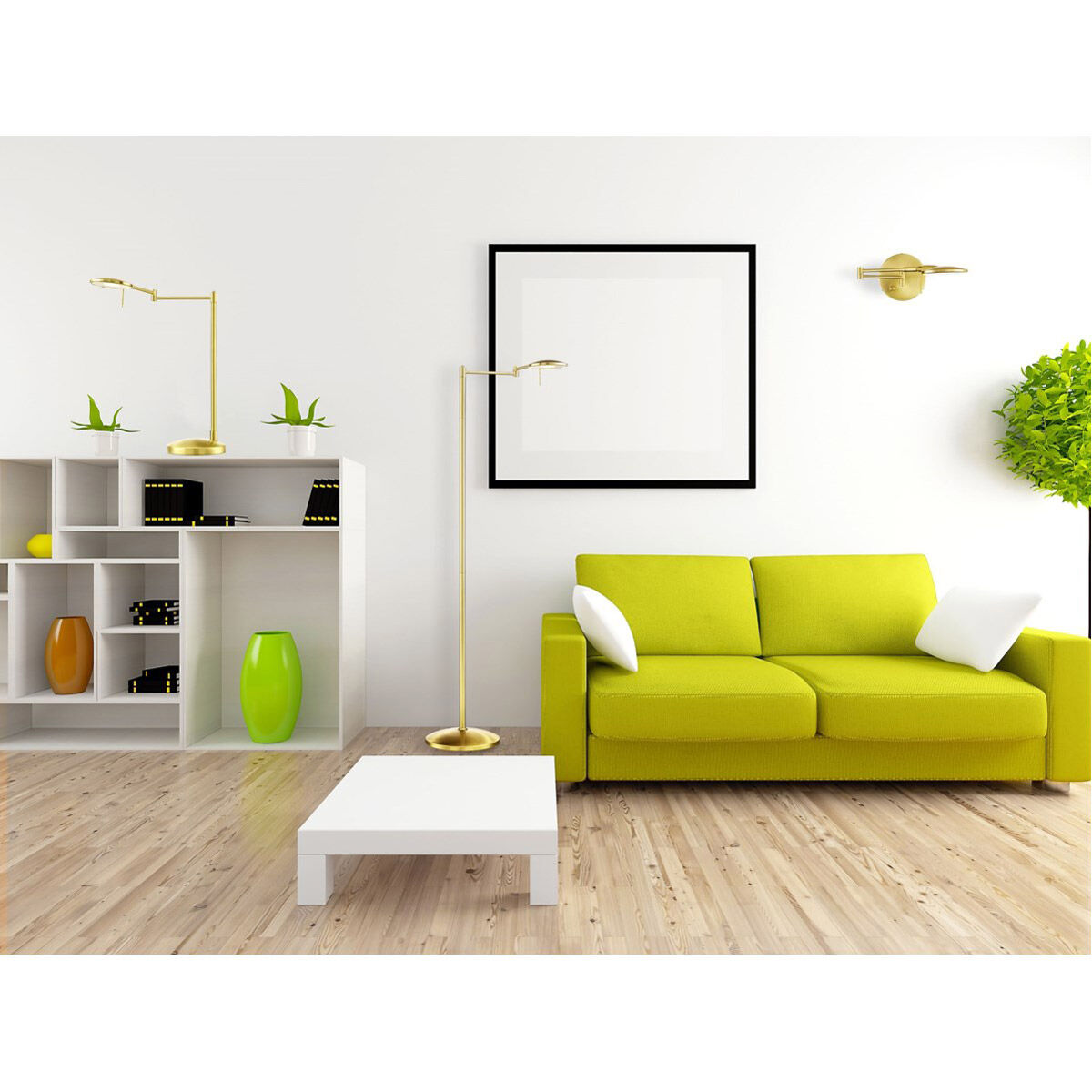 Dessau Turbo 18 inch 10 watt Satin Brass Desk Lamp Portable Light 