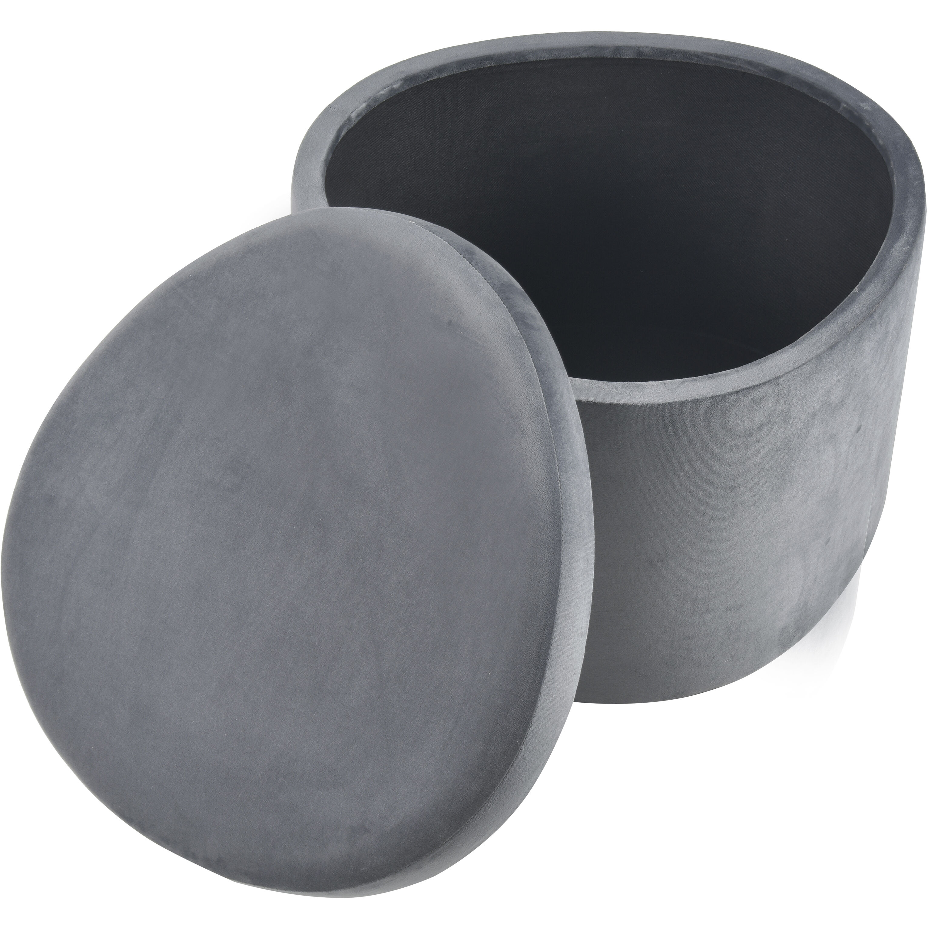 Linder 17.25 inch Gray Storage Ottoman