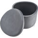 Linder 17.25 inch Gray Storage Ottoman