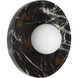 Myrtos 1 Light 10 inch Black Marble Sconce Wall Light